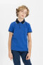 Erkek Çocuk Pike Kısa Kollu Polo Tişört B6830A824SM