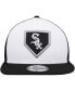 ფოტო #3 პროდუქტის Men's White, Black Chicago White Sox 2022 Clubhouse Trucker 9Fifty Snapback Hat