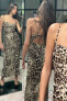 Animal print midi dress