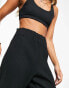 Y.A.S high waisted wide leg plisse trousers in black