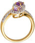 Amethyst (3/4 ct. t.w.) & White Topaz (5/8 ct. t.w.) Bypass Ring in 14k Gold-Plated Sterling Silver (Also in Additional Gemstones)