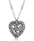 Фото #1 товара 2028 silver Tone Heart Paw and Bones Necklace