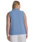 Plus Size Collared Twist-Front Sleeveless Top