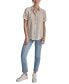 Фото #4 товара Women's Rolled-Sleeve Button-Up Shirt