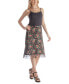 Women's Colorful Sheer Overlay Elastic Waist Skirt