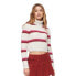 SUPERDRY Stripe Crop Roll Neck Sweater