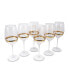 Stripe Wine Glasses, Set of 6