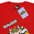 Детский Футболка с коротким рукавом Super Mario Bowser Text Красный