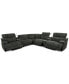 Фото #2 товара Sebaston 7-Pc. Fabric Sectional with 3 Power Motion Recliners and 2 USB Consoles, Created for Macy's