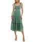 Women's Tied Ruffle Fit & Flare Midi Dress