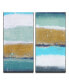'Shores' 2 Piece Abstract canvas Wall Art Set, 24x24"
