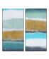 Фото #1 товара 'Shores' 2 Piece Abstract canvas Wall Art Set, 24x24"