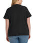 ფოტო #3 პროდუქტის Plus Size V-Neck T-Shirt