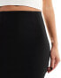 ASOS DESIGN tailored high waist bengaline skirt in black Черный, 32 - фото #9