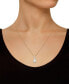 Фото #2 товара Macy's created Opal (2/5 ct. t.w.) and Created Sapphire (1/6 ct. t.w.) Halo Pendant Necklace in 10K Yellow Gold