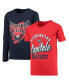 Фото #1 товара Big Boys Red, Navy Washington Capitals Two-Man Advantage T-shirt Combo Set