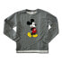 Disney Women's Mickey Mouse Long Sleeve Fleece Lined Hi-Lo Sweatshirt