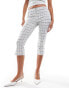 ASOS DESIGN bengaline capri trouser co ord in check Mehrfarbig kariert, L - EU 44-46 - фото #3