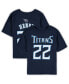 Фото #1 товара Preschool Boys and Girls Navy Derrick Henry Tennessee Titans Mainliner Player Name Number T-shirt