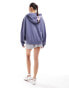 Фото #8 товара Miss Selfridge New York washed zip through hoodie in Navy