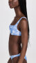L*Space Women's Camellia Bikini Top Swimwear Bali Blooms, Print, Blue Size M