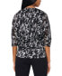 ფოტო #2 პროდუქტის Women's Metallic V-Neck Short-Sleeve Blouson Blouse