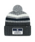 Фото #1 товара Men's Gray New York Yankees Stack Cuffed Knit Hat with Pom