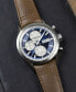 Men's Swiss Automatic Chronograph Freelancer Brown Calf Leather Strap Watch 42mm