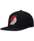 Фото #1 товара Men's Black Portland Trail Blazers Ground 2.0 Snapback Hat