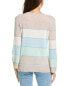 Forte Cashmere Wide Stripe Cashmere Pullover Women's