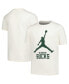 Big Boys and Girls Cream Milwaukee Bucks Essential Jump man Logo T-Shirt