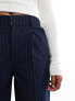 Cotton:On relaxed suit trousers in navy pinstripe