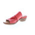 Фото #4 товара Miz Mooz Callan P63004 Womens Red Leather Slip On Heeled Sandals Shoes 9.5