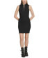 ფოტო #5 პროდუქტის Women's Open-Back Half-Zip Ribbed Dress