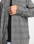 ONLY & SONS smart check overshirt in dark grey