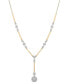 Фото #1 товара Diamond Station Lariat Necklace (1/2 ct. t.w.) in 14k Gold, 15" + 2" extender, Created for Macy's