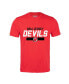 Фото #2 товара Men's Jack Hughes Red New Jersey Devils Richmond Player Name and Number T-shirt