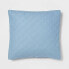 Фото #1 товара Euro Diamond Stitch Cotton Linen Quilt Sham Light Blue - Threshold