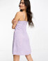 Monki cami mini dress in lilac ditsy print Сиреневый, 2XS - EU 32 - фото #3