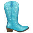 Roper Riley Metallic Embroidery Snip Toe Cowboy Womens Blue Casual Boots 09-021