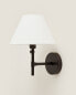 Lamp | wall lamp with linen lampshade