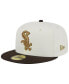 Фото #4 товара Men's White, Brown Chicago White Sox 95th Team Anniversary 59FIFTY Fitted Hat
