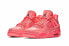 Jordan Air Jordan 4 nrg "hot punch" 漆皮 透气 高帮 复古篮球鞋 女款 红色