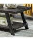 Replicated Wood Shelf Coffee Table in Charcoal Finish