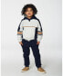 Boy Fleece Sweatpants With Cargo Pockets Navy - Child Синий, 7 - фото #3