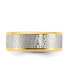 Stainless Steel Yellow IP-plated Lord's Prayer 8mm Band Ring