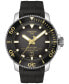 ფოტო #1 პროდუქტის Men's Seastar 2000 Professional Powermatic 80 Automatic Black Rubber Strap Watch 46mm