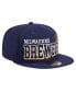 Фото #4 товара Men's Navy Milwaukee Brewers Game Day Bold 9FIFTY Snapback Hat