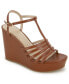 ფოტო #1 პროდუქტის Women's Celia Platform Wedge Sandals