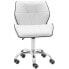 Фото #5 товара Krzesło kosmetyczne obrotowe z oparciem na kółkach 45-59 cm ELGG - białe